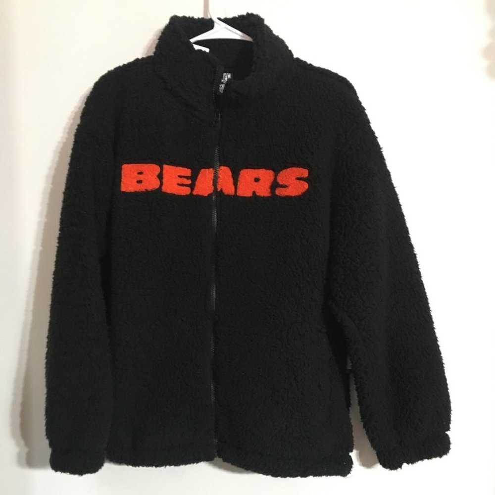 NFL Licensed Chicago Bears Women's Fleece Sherpa Coat Medium NWT